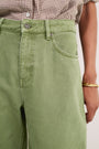 Abbey Barrel Leg Jean - Khaki