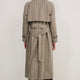 Addie Check Trench Coat - Beige/Chocolate Check