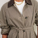 Addie Check Trench Coat - Beige/Chocolate Check