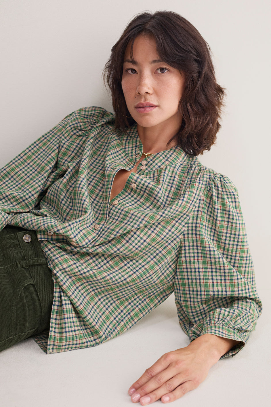 Agne Shirt - Green Check