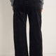 Aimee Horseshoe Cotton Velvet Trouser - Black