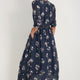 Alina Silk Blend Dress - Midnight Spaced Floral