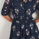 Alina Silk Blend Dress - Midnight Spaced Floral