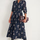 Alina Silk Blend Dress - Midnight Spaced Floral