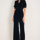 Alina Silk Velvet Jumpsuit - Black