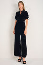 Alina Silk Velvet Jumpsuit - Black