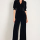 Alina Silk Velvet Jumpsuit - Black