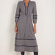 Alina Ponte Dress - Midnight Block Geo