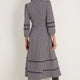 Alina Ponte Dress - Midnight Block Geo