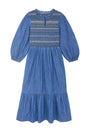 Alize Chambray Smocked Dress - Multi
