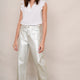Allie Flare Cropped Jean - Silver