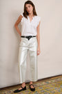 Allie Flare Cropped Jean - Silver