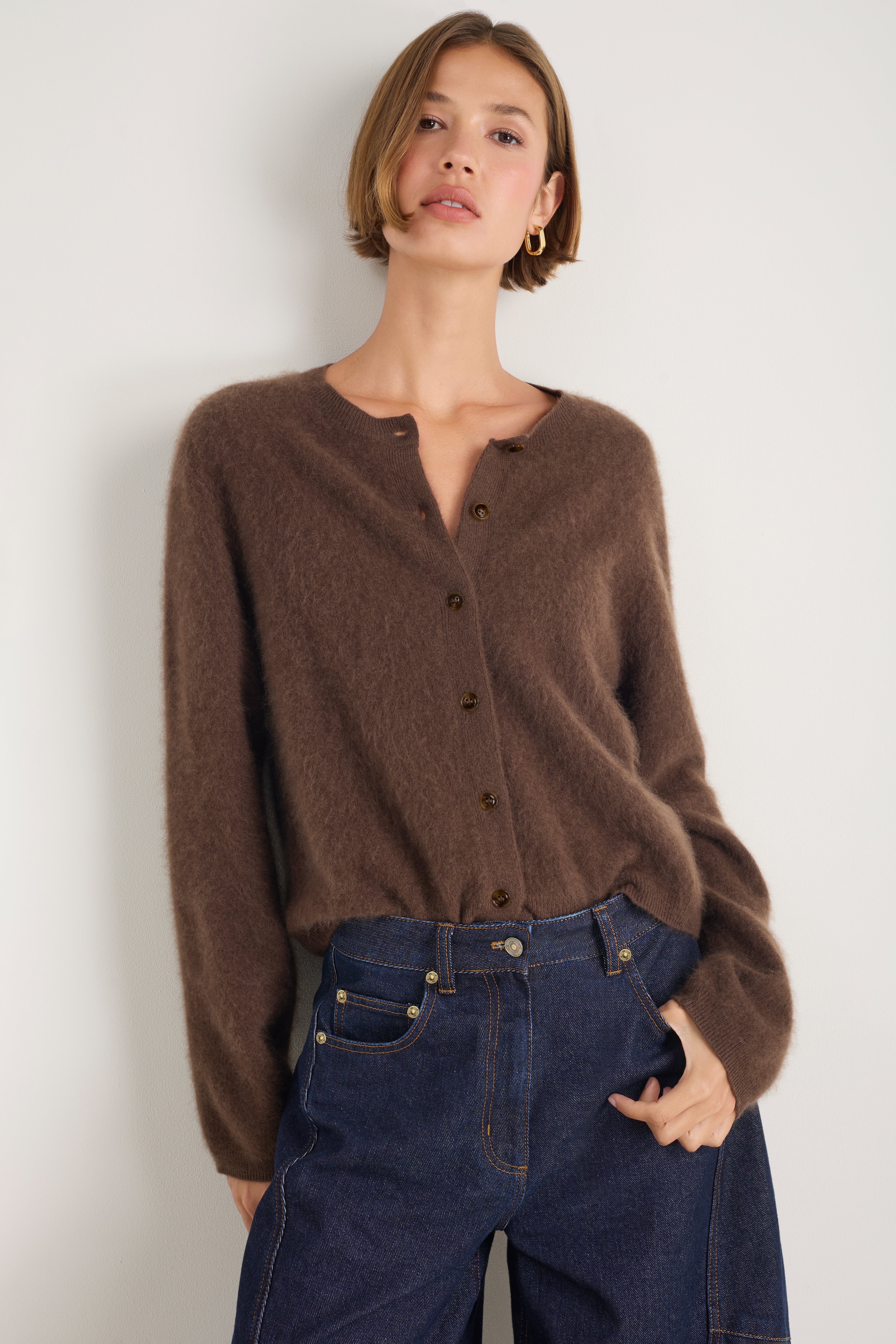 Amalie Cardigan - Cocoa – WYSE London