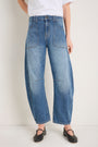 Amelia Carpenter Pocket Horseshoe Jean - Mid Wash