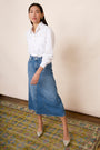 Amelie Panelled Skirt - Denim