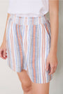 Angeline Short - Tan/Blue Stripe