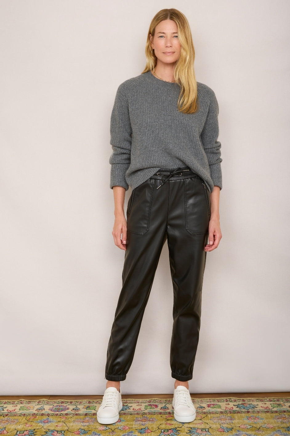 Aniyah Faux Leather Trouser - Black – WYSE London