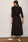 Aniyah Jersey Woven Mix Dress - Black