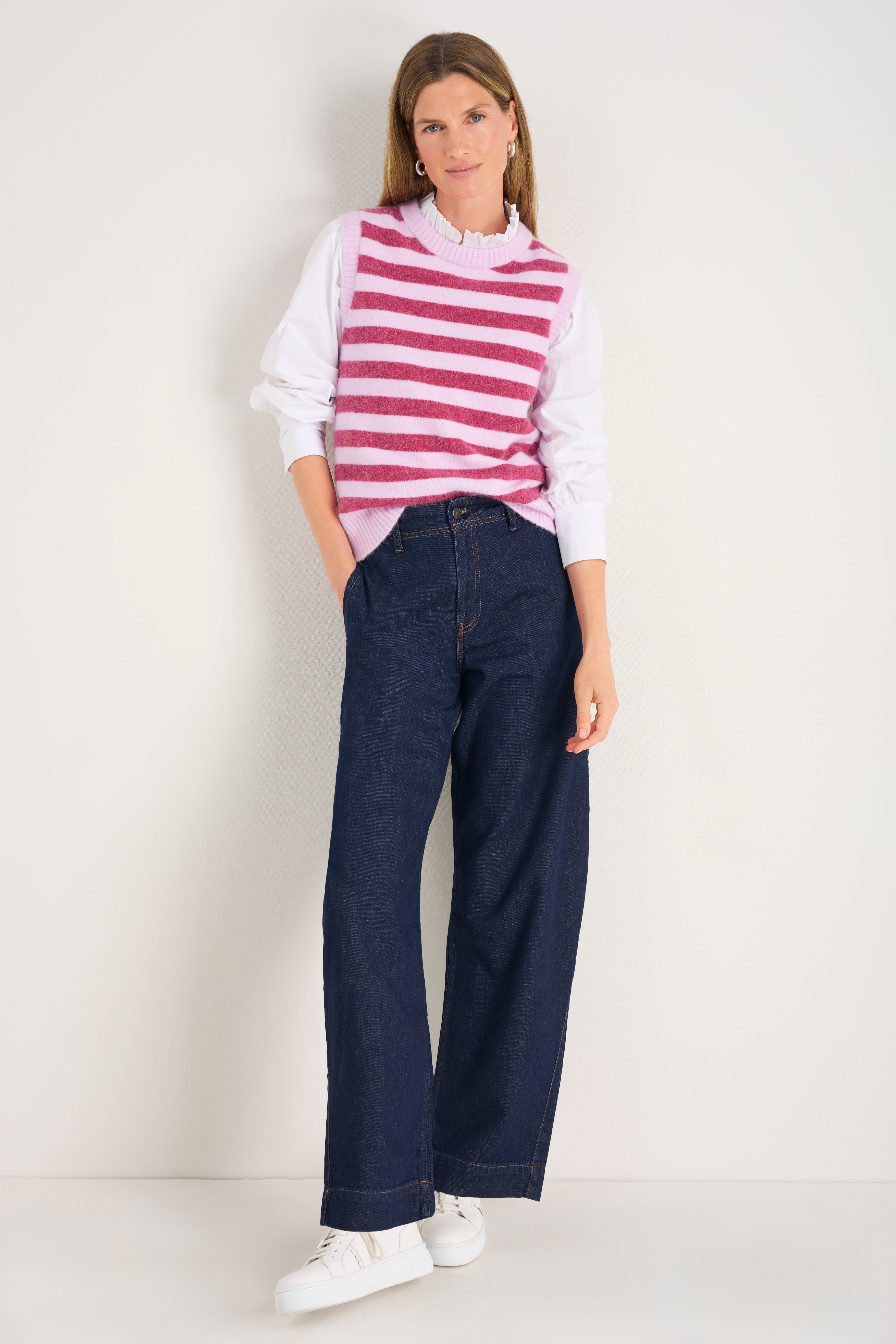 Anna Fluffy Tank - Raspberry/Light Pink