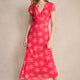 Annabelle Silk Blend Dress - Peony Whimsical Sprig