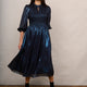 Ari Silk Blend Lame Dress - Blue