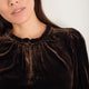 Aria Silk Velvet Top - Espresso