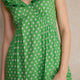 Astrid Dress - Jade Green Flora Woodblock