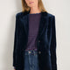 Aurora Silk Velvet Jacket - Midnight