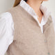 Bea Button Through Tank - Oat Melange