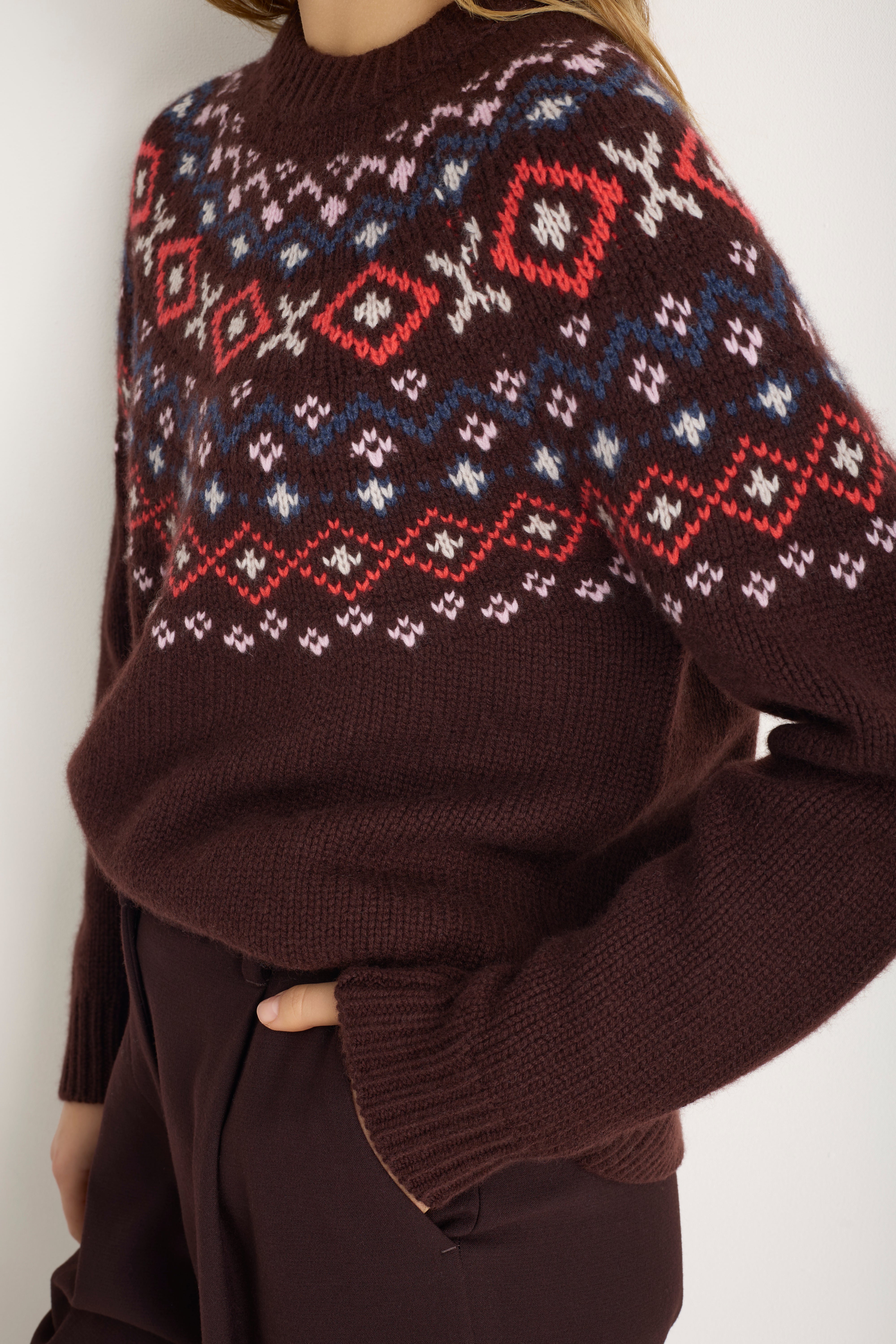 Beau Fairisle Jumper - Cocoa Fairisle