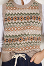 Beau Fairisle Tank - Oat Fairisle