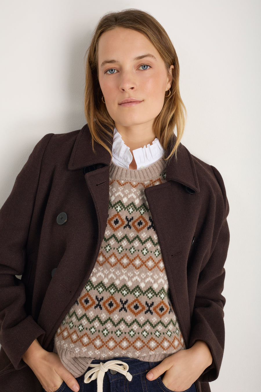 Beau Fairisle Tank - Oat Fairisle