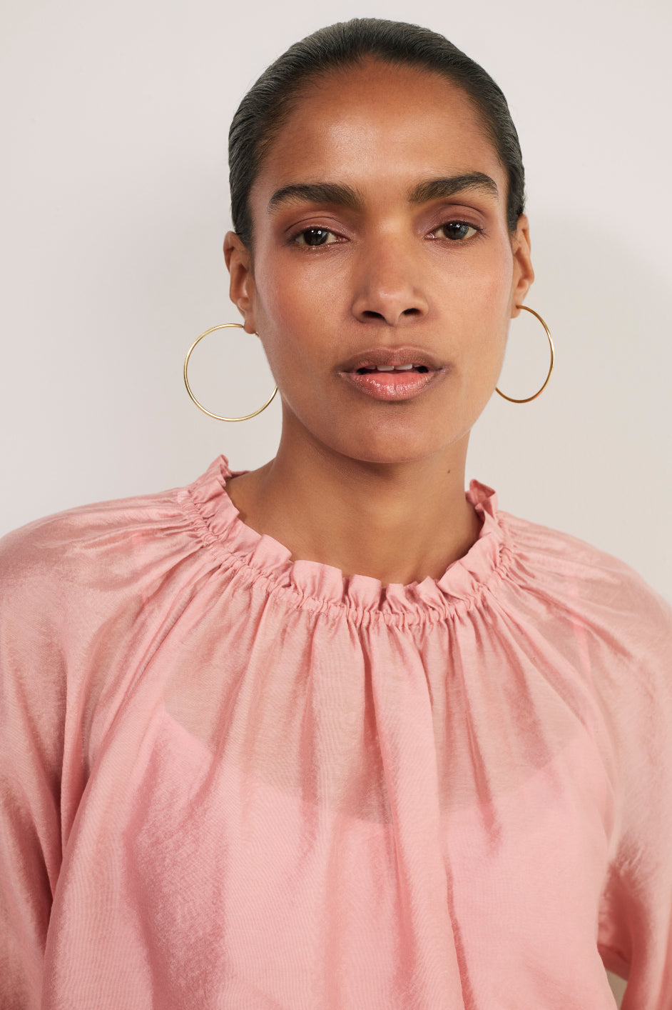 Belle Blouse - Rosewood Pink