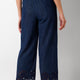Brandy Embroidered Hem Chambray Trouser - Chambray