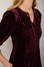 Bree Silk Blend Velvet Dress - Plum