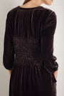 Bree Silk Velvet Dress - Aubergine