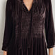 Bree Silk Velvet Dress - Aubergine