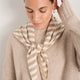 Bree Triangle Scarf - Oat/Ivory Stripe