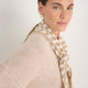 Bree Triangle Scarf - Oat/Ivory Stripe