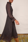 Brianna Pleat Dress - Black/Brick