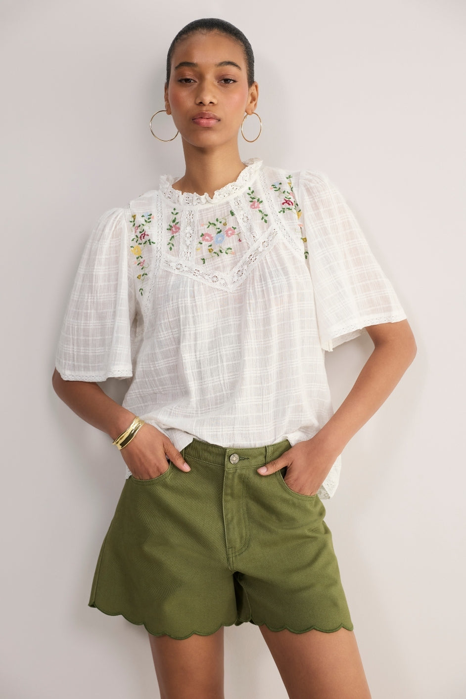 Flossie Culotte Short - Mid Wash – WYSE London