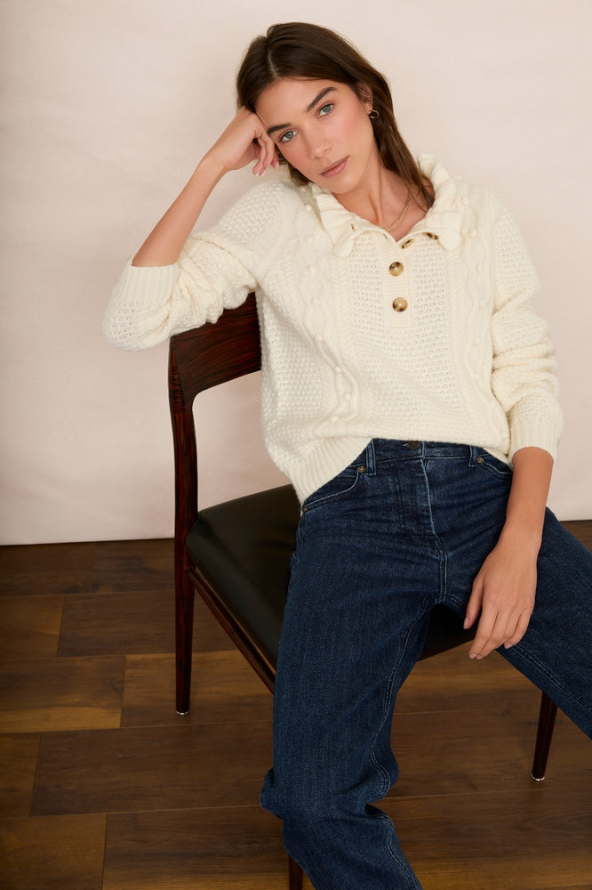 Corinna Cable Jumper - Ivory