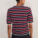 Caley Knitted Top - Navy/Aubergine/Ivory Stripe