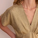 Caley Metallic Top - Gold