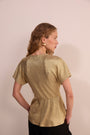 Caley Metallic Top - Gold