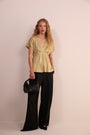 Caley Metallic Top - Gold