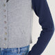 Callie Merino Cardigan - Grey Marl/Midnight