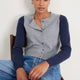 Callie Merino Cardigan - Grey Marl/Midnight
