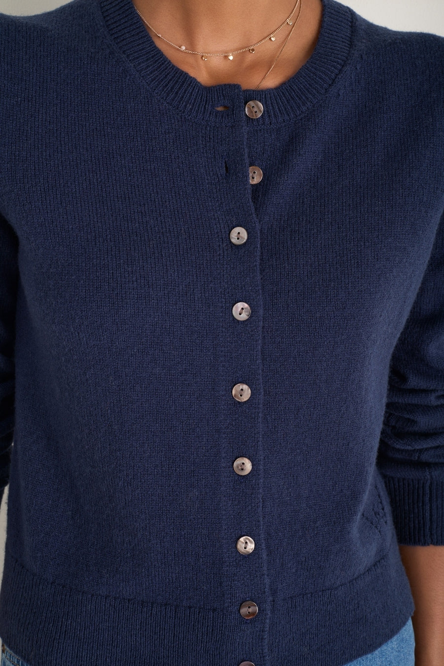 Callie Merino Cardigan - Midnight