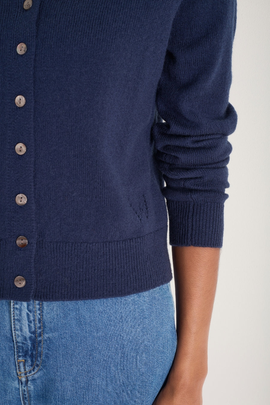 Callie Merino Cardigan - Midnight